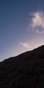 Sky,Hill,Track,Trace,Nature,Smoke,Airplane,Plane