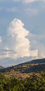 Sky,Hills,Slope,Nature,Clouds