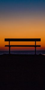 Sky,Horizon,Dark,Bench