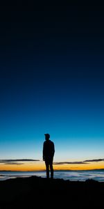 Sky,Horizon,Shore,Bank,Dark,Silhouette,Night