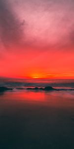 Sky,Horizon,Shore,Bank,Nature,Sunset,Sea,Beach