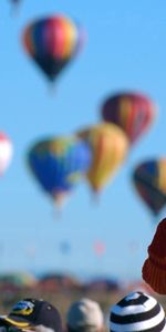 Cielo,Globos,Miscelánea,Borrosidad,Suave,Vuelo,Globo,Misceláneo,Niña,La Chica