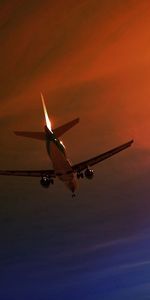 Sky,Miscellanea,Miscellaneous,Flight,Airplane,Night,Plane