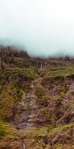 Montagne,Brouillard,Se Rompre,Précipice,Sky,Nature,Cascade