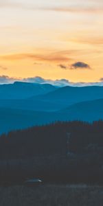 Sky,Mountains,Clouds,Evening,Nature