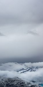 Sky,Mountains,Clouds,Vertex,Top,Nature,Fog