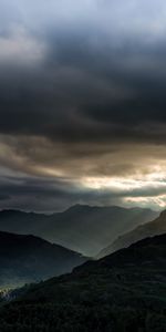 Forêt,Sky,Tristement,Nature,Montagnes,Sombre