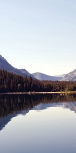 Réflexion,Arbres,Sky,Montagnes,Lac,Nature