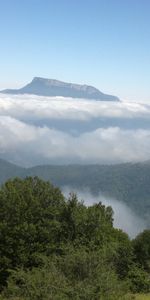 Sky,Mountains,Nature,Fog