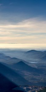 Sky,Mountains,Nature,Fog