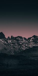 Soir,Sky,Mauve,Montagnes,Crépuscule,Sombre,Paysage