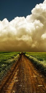 Routes,Nuages,Les Champs,Sky,Paysage