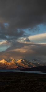 Sky,Rocks,Lake,Nature,Mountains,Clouds