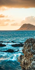 Sky,Rocks,Nature,Sea,Waves