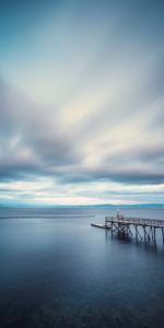 Sky,Sea,Horizon,Pier,Nature