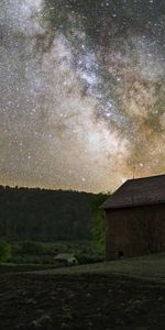 Cielo,Granero,Cobertizo,Noche,Naturaleza,Estrellas