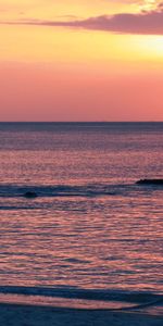 Sky,Shore,Bank,Nature,Boats,Horizon,Sunset,Ocean