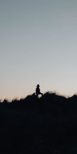 Sky,Silhouette,Field,Night,Lonely,Dark,Alone