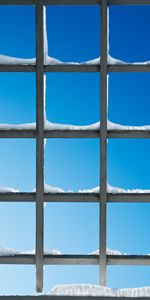 Sky,Snow,Lattice,Trellis,Window,Minimalism