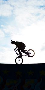 Sky,Silhouette,Cycliste,Sport