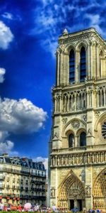 Sky,Square,Cathedral,Cities,France,Hdr,Area