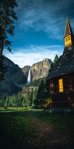 Maison,Loger,Arbres,Montagnes,Nature,Sky,Paysage