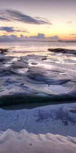 Sky,Twilight,Shore,Bank,Dusk,Puddle,Low Tide,Nature,Sea,Sand,Beach