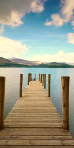 Sky,Wharf,Berth,Rivers,Dahl,Distance,Mountains,Nature