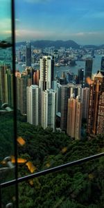 Vista Desde La Ventana,Ciudades,Noche,Rascacielos,Hong Kong,Hong Kong Z A E