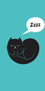 Sleep,Dream,Art,Cat,Vector