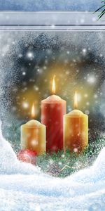 Snow,Candles,Background,Pictures