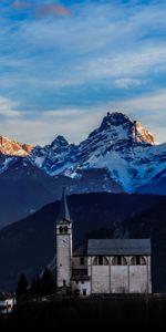 Snow,Lock,Building,Snow Covered,Snowbound,Nature,Mountains,Tower