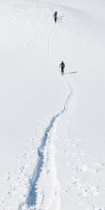 Neige,Montagne,Skieurs,Chemin,Sport