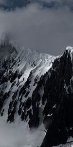 Snow,Mountain,Top,Fog,Nature,Vertex,Antarctica