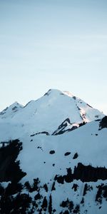 Snow,Mountain,Vertex,Top,Snow Covered,Snowbound,Nature,Landscape