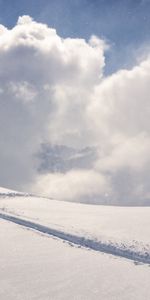 Pente,Colline,Neige,Nature,Chemin