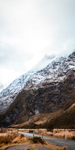 Snow,Rock,Fog,Snow Covered,Snowbound,Slope,Nature,Road