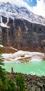 Roches,Snowbound,Couvert De Neige,Solitude,Seule,Neige,Les Rochers,Lac,Divers,Solitaire