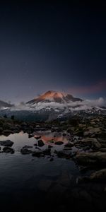 Snow,Snow Covered,Snowbound,Nature,Stones,Lake,Volcano