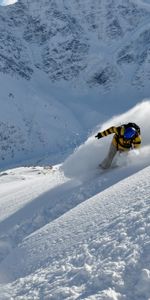 Snowboarder,Neige,Montagnes,Sport