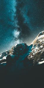 Snowbound,Snow Covered,Nature,Mountains,Stars,Night,Starry Sky,Milky Way