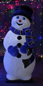 Snowman,Christmas,Backlight,Illumination,Garlands,Holidays,New Year,Garland