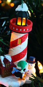 Snowman,Holiday,Christmas Tree,Garland,Figurines,Figures,Garlands,Holidays,Lighthouse,Penguin,House