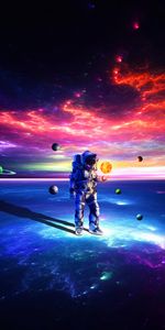 Space Suit,Cosmonaut,Spacesuit,Motley,Multicolored,Universe,Planets,Astronaut