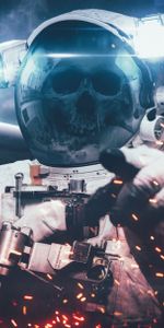 Spacesuit,Cosmonaut,Universe,Skeleton,Skull,Space Suit