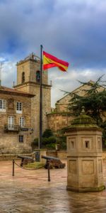 Spain,Square In La Coruna,Square In La Coruña,Square In La Corunier,Cities,Hdr