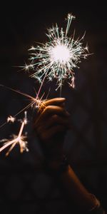 Sparks,Holiday,Sparkler,Holidays,Hand