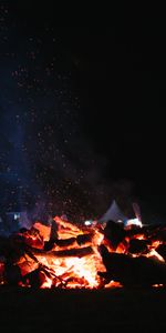 Étincelles,Sparks,Bonfire,Feu,Camping,Nuit,Sombre