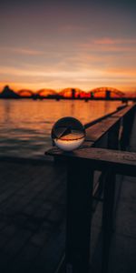 Réflexion,Boule De Cristal,Sphère,Crépuscule,Coucher De Soleil,Divers