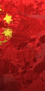 Spots,Paints,Texture,Textures,Stains,Background,China,Flag